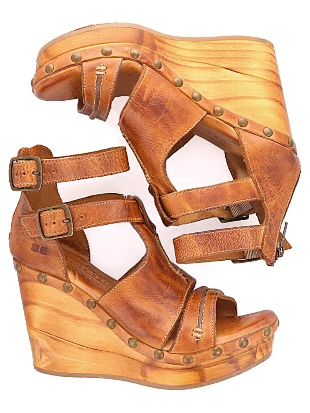 BED/STU Princess Wedge Sandals (For Women) Pecan